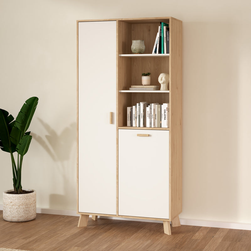 Ikast China Cabinet 2 Doors in Jackson Hickory and White – image 8