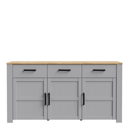 Bohol 3 Door 3 Drawer Sideboard – Grey – image 2