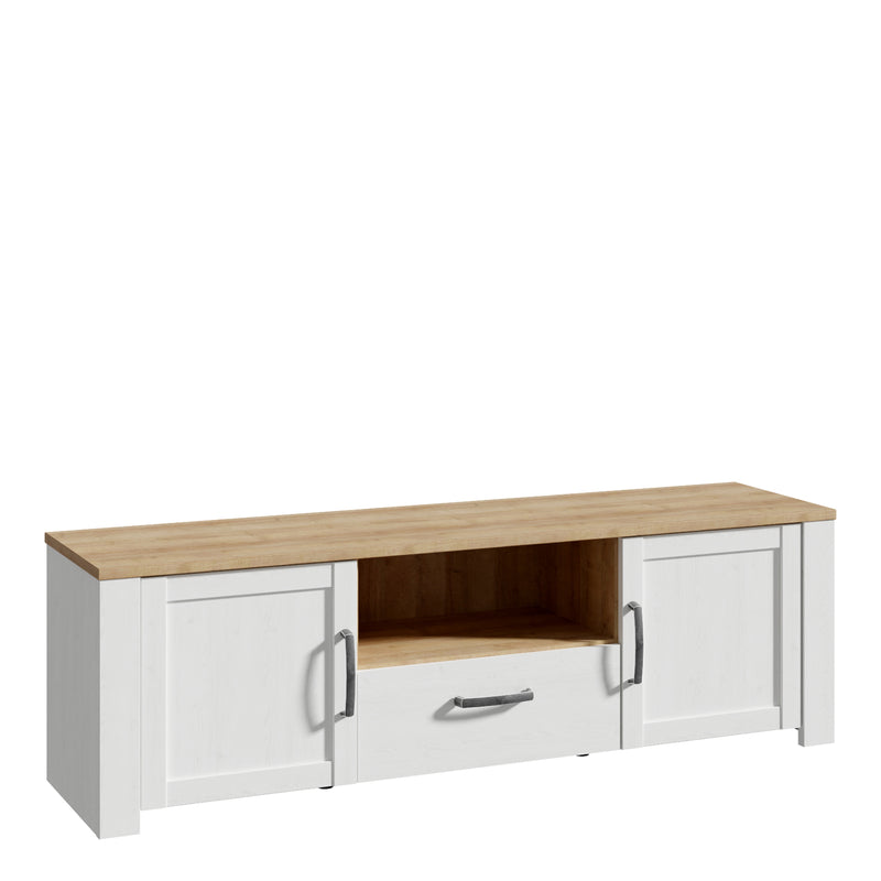 Bohol 2 Door 1 Drawer TV Unit – White – image 1