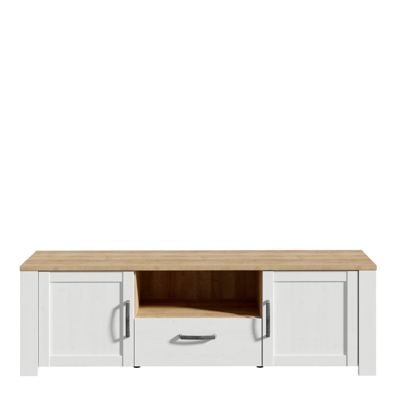 Bohol 2 Door 1 Drawer TV Unit – White – image 2