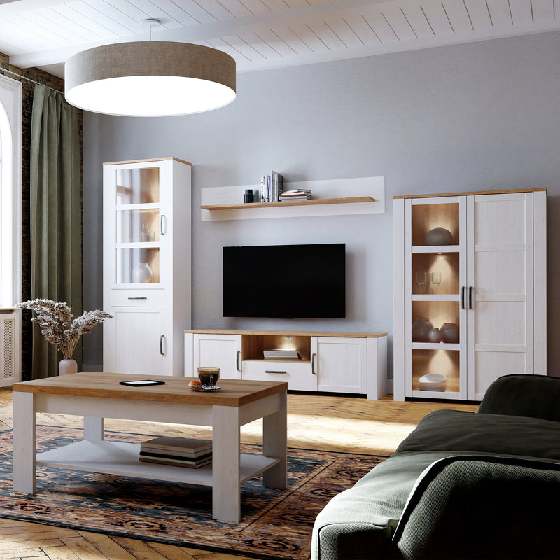 Bohol 2 Door 1 Drawer TV Unit – White – image 5