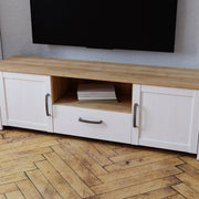 Bohol 2 Door 1 Drawer TV Unit – White – image 7
