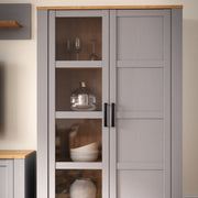 Bohol 2 Door Display Cabinet – Riviera Oak/Grey Oak – image 6