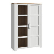 Bohol 2 Door Display Cabinet – Riviera Oak/White – image 1