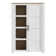 Bohol 2 Door Display Cabinet – Riviera Oak/White – image 2