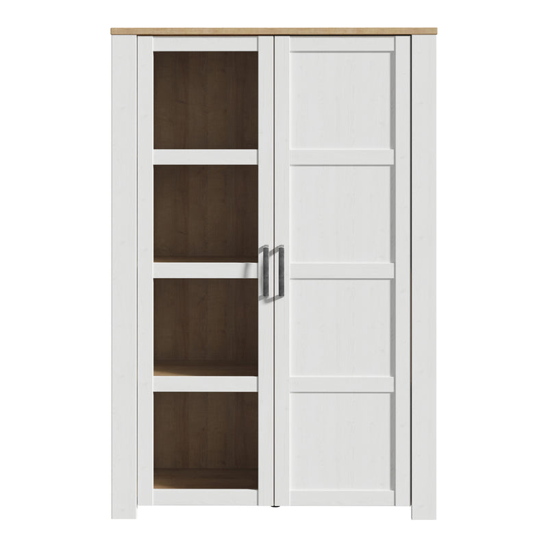 Bohol 2 Door Display Cabinet – Riviera Oak/White – image 2