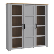 Bohol 3 Door Large Display Cabinet – Grey – image 1