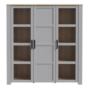 Bohol 3 Door Large Display Cabinet – Grey – image 2