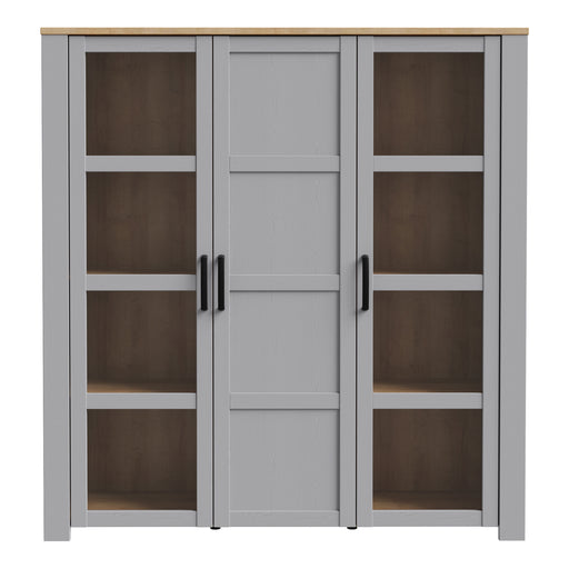 Bohol 3 Door Large Display Cabinet – Grey – image 2