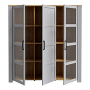 Bohol 3 Door Large Display Cabinet – Grey – image 3