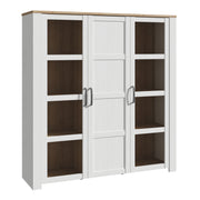 Bohol 3 Door Large Display Cabinet – White – image 1