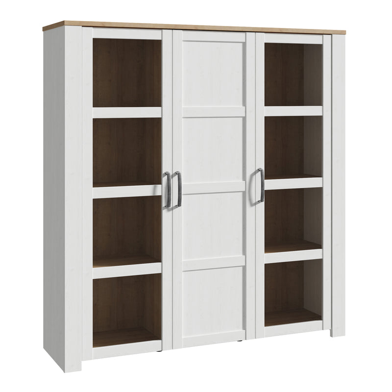Bohol 3 Door Large Display Cabinet – White – image 1