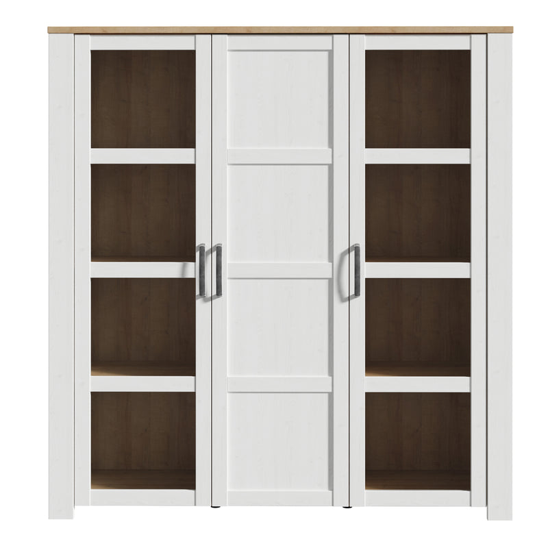 Bohol 3 Door Large Display Cabinet – White – image 2