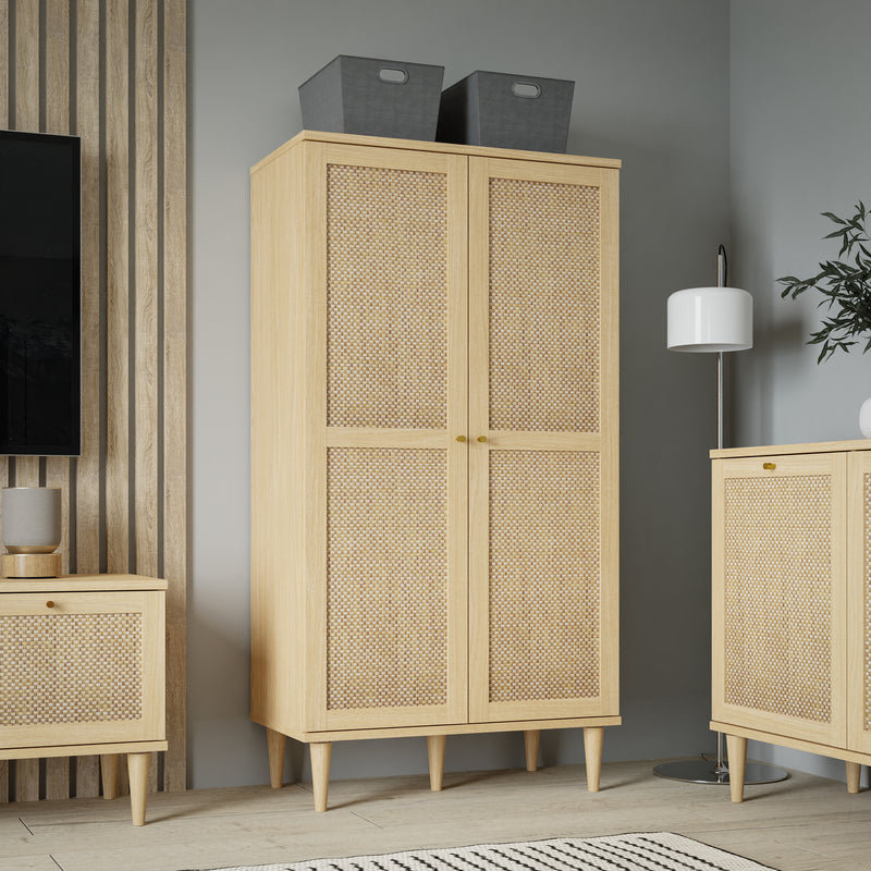 Calasetta 2 Door Display Cabinet in Rattan – image 8