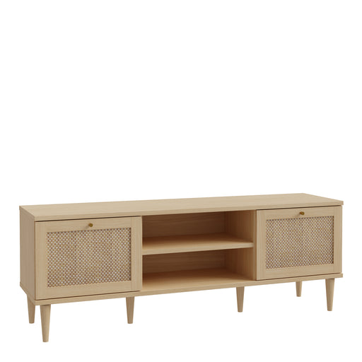 Calasetta 2 Door 1 Shelf TV Unit in Rattan – image 1
