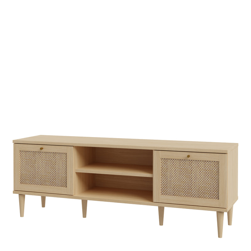 Calasetta 2 Door 1 Shelf TV Unit in Rattan – image 3