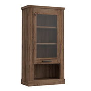 Corona 1 Door Wall Display Cabinet in Tabak Oak – image 1