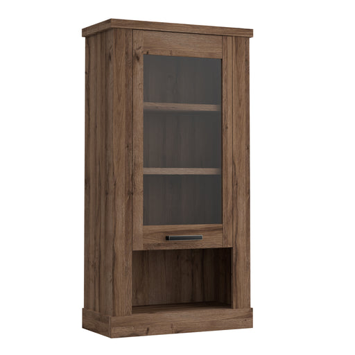 Corona 1 Door Wall Display Cabinet in Tabak Oak – image 1