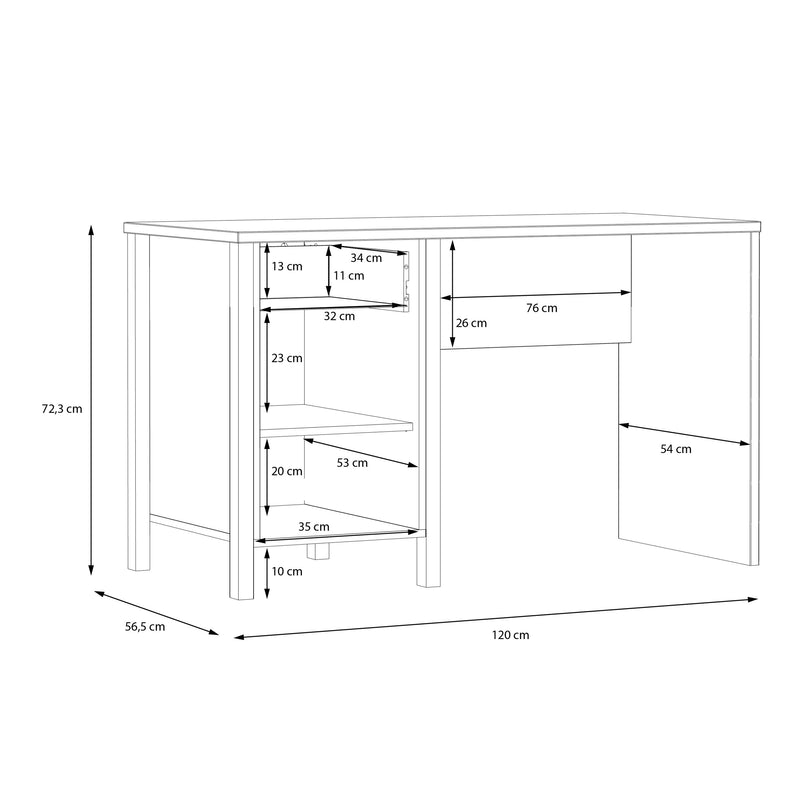 High Rock Desk in Matt Black/Riviera Oak – image 10