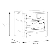 High Rock Bedside in Matt Black/Riviera Oak – image 10