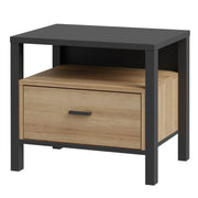 High Rock Bedside in Matt Black/Riviera Oak – image 3