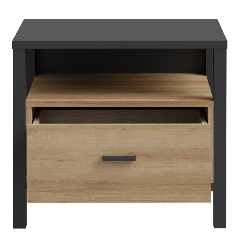 High Rock Bedside in Matt Black/Riviera Oak – image 5