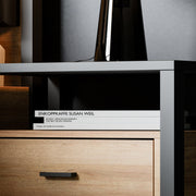 High Rock Bedside in Matt Black/Riviera Oak – image 8