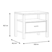 High Rock Bedside in Matt Black/Riviera Oak – image 9