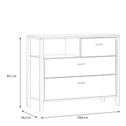 High Rock Chest of 3 Drawers in Matt Black/Riviera Oak – image 7