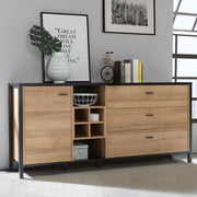 High Rock (Large) Sideboard in Matt Black/Riviera Oak – image 6