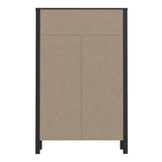 High Rock Chest of 4 Drawers in Matt Black/Riviera Oak – image 5