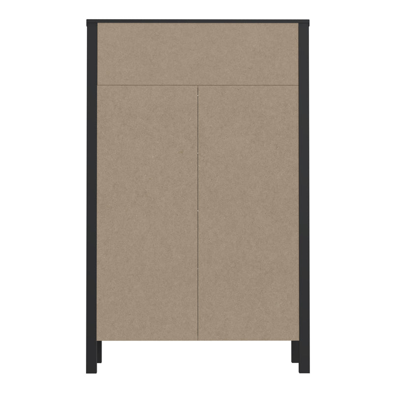 High Rock Chest of 4 Drawers in Matt Black/Riviera Oak – image 5