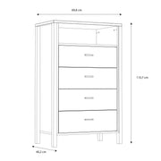 High Rock Chest of 4 Drawers in Matt Black/Riviera Oak – image 8