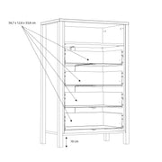High Rock Chest of 4 Drawers in Matt Black/Riviera Oak – image 9