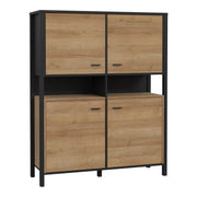 High Rock Storage Cabinet in Matt Black/Riviera Oak – image 1
