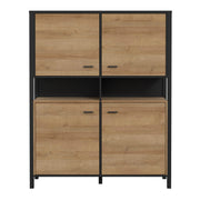 High Rock Storage Cabinet in Matt Black/Riviera Oak – image 2