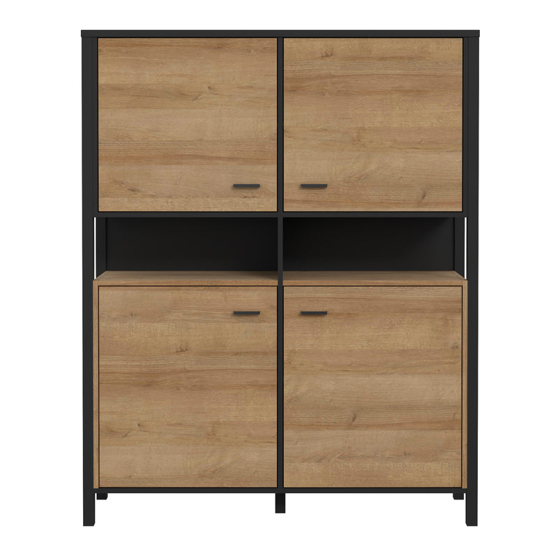 High Rock Storage Cabinet in Matt Black/Riviera Oak – image 2