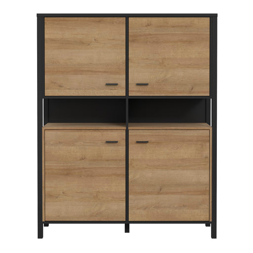 High Rock Storage Cabinet in Matt Black/Riviera Oak – image 2
