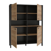 High Rock Storage Cabinet in Matt Black/Riviera Oak – image 3