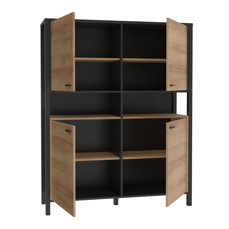 High Rock Storage Cabinet in Matt Black/Riviera Oak – image 3