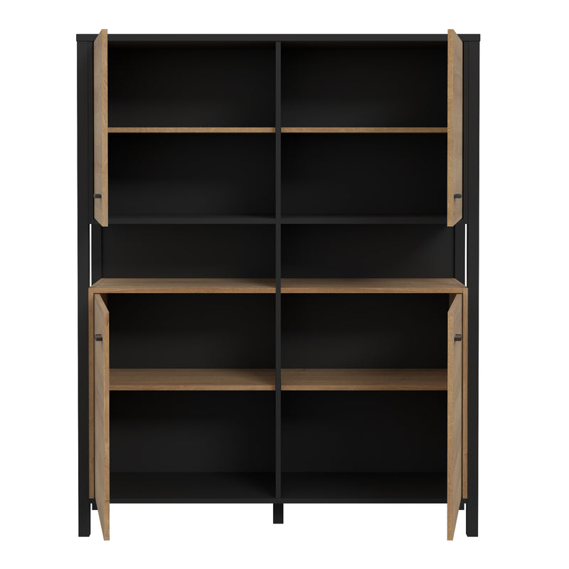 High Rock Storage Cabinet in Matt Black/Riviera Oak – image 4