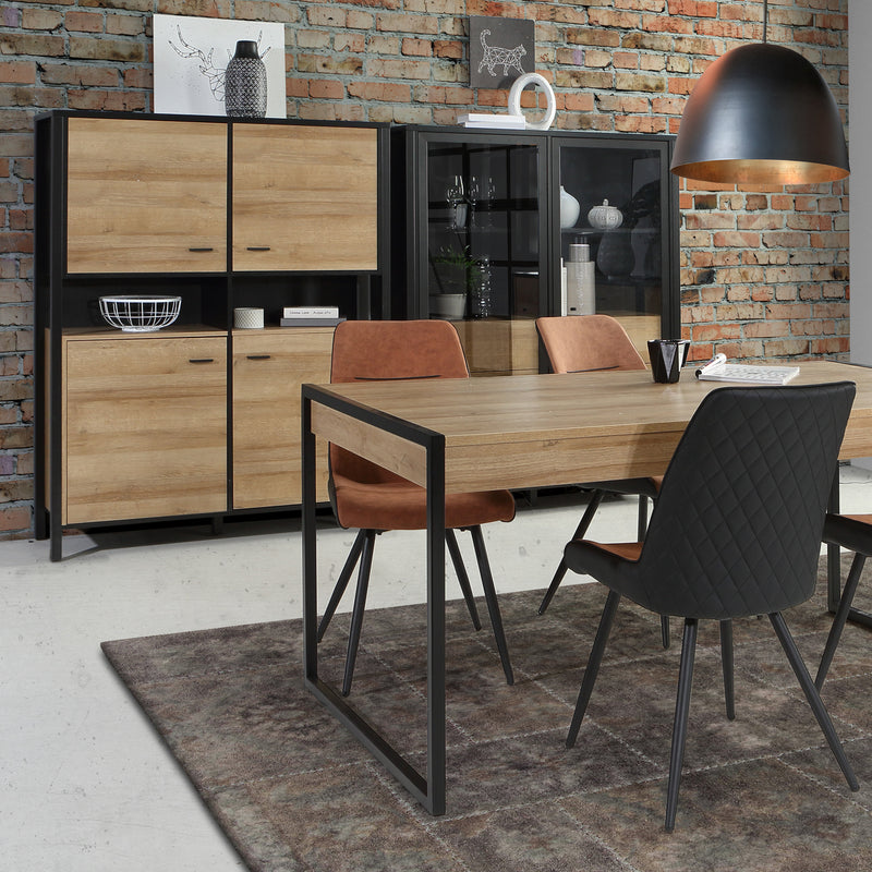 High Rock Storage Cabinet in Matt Black/Riviera Oak – image 5