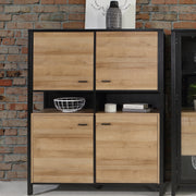 High Rock Storage Cabinet in Matt Black/Riviera Oak – image 6
