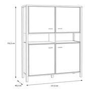 High Rock Storage Cabinet in Matt Black/Riviera Oak – image 7