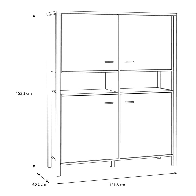 High Rock Storage Cabinet in Matt Black/Riviera Oak – image 7