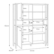 High Rock Storage Cabinet in Matt Black/Riviera Oak – image 8