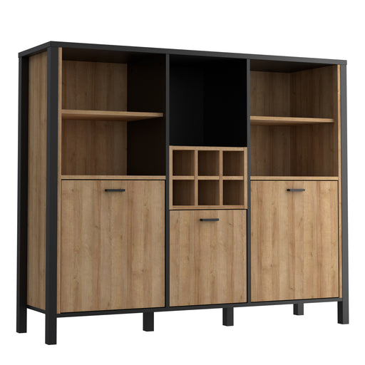 High Rock Shelf Unit in Matt Black/Riviera Oak – image 1