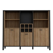 High Rock Shelf Unit in Matt Black/Riviera Oak – image 2
