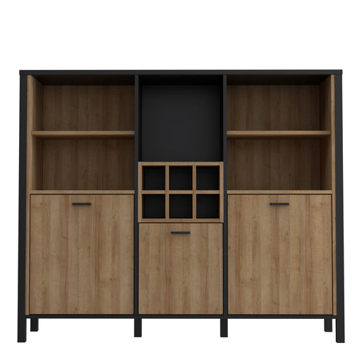 High Rock Shelf Unit in Matt Black/Riviera Oak – image 2