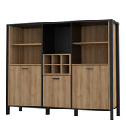 High Rock Shelf Unit in Matt Black/Riviera Oak – image 3